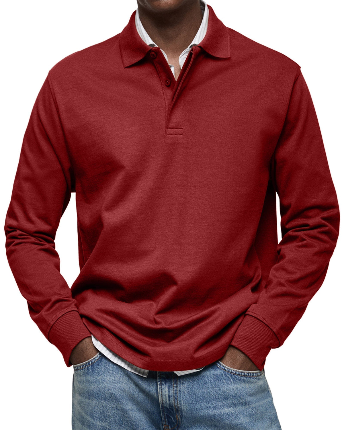 Morae-Amsterdam® | Casual Poloshirt met Lange Mouwen