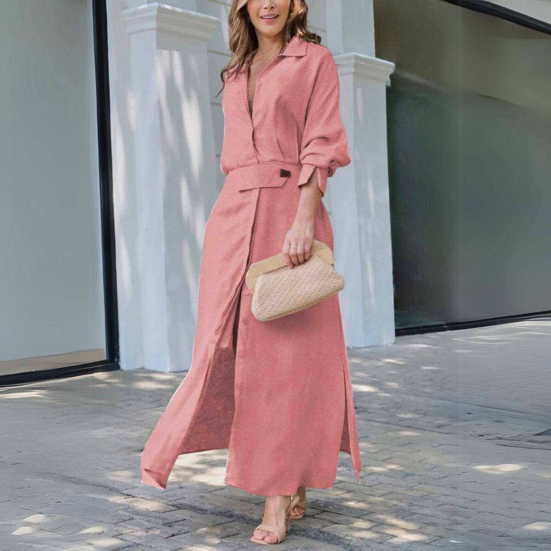 Morae-Amsterdam® | Elegante Maxi Jurk met V-Hals