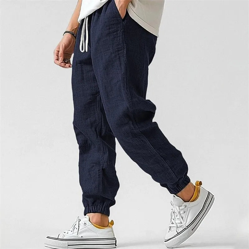 Morae-Amsterdam® | Elastische Linnen Heren Broek