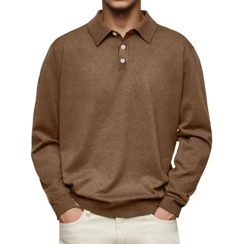Morae-Amsterdam® | Casual Poloshirt Met Lange Mouwen