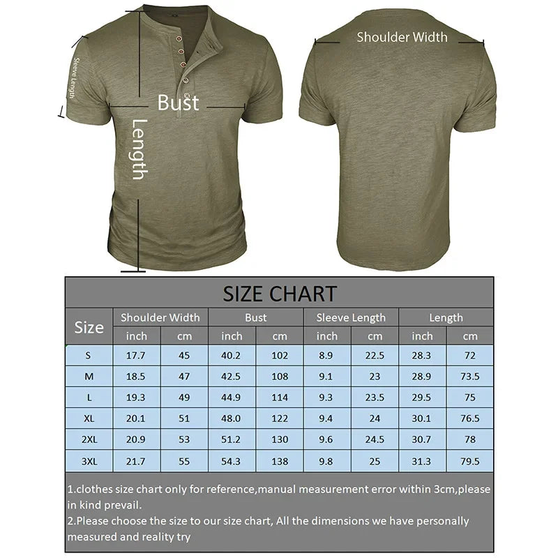 Morae-Amsterdam® | Stoer Henley T-Shirt met Korte Mouwen