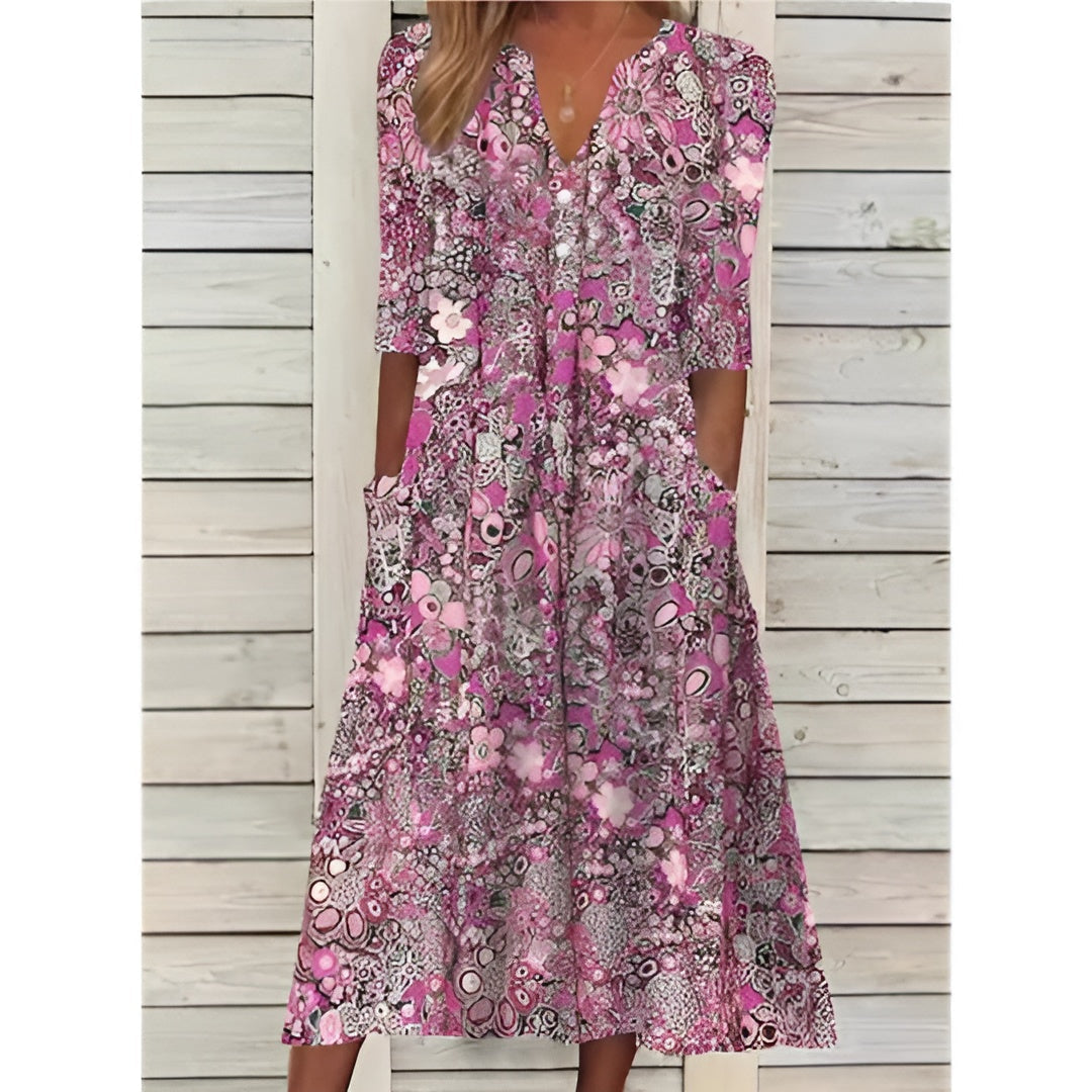 Morae-Amsterdam® | Zomerse Damesjurk Met Bloemenprint