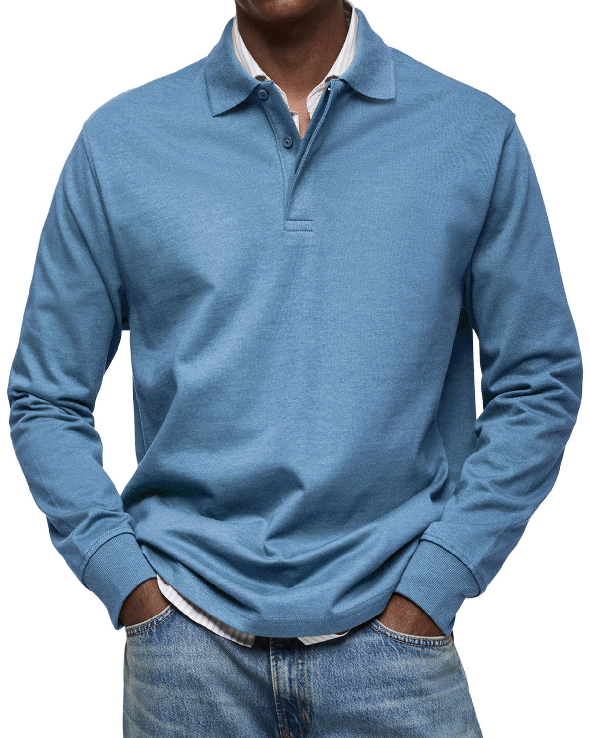 Morae-Amsterdam® | Casual Poloshirt met Lange Mouwen