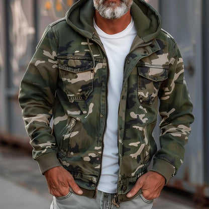 Beeckhvoven™ | Camouflage cargojack met capuchon