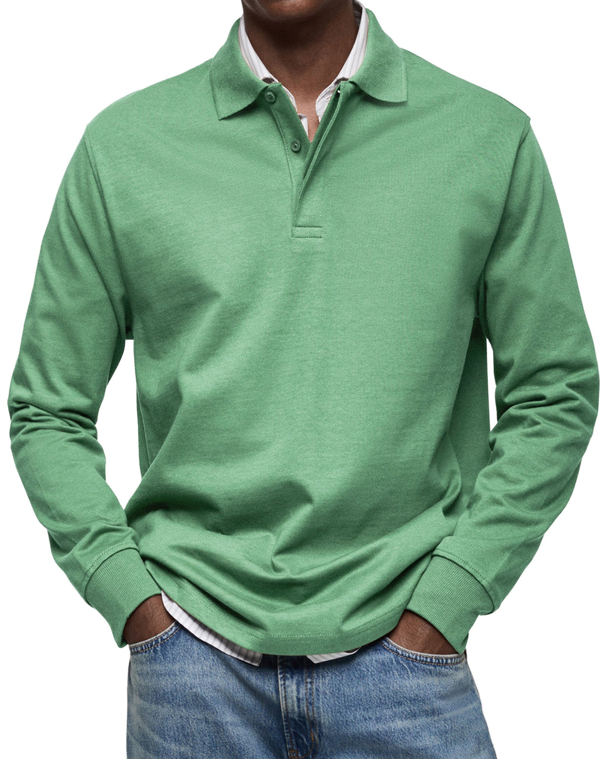 Morae-Amsterdam® | Casual Poloshirt met Lange Mouwen