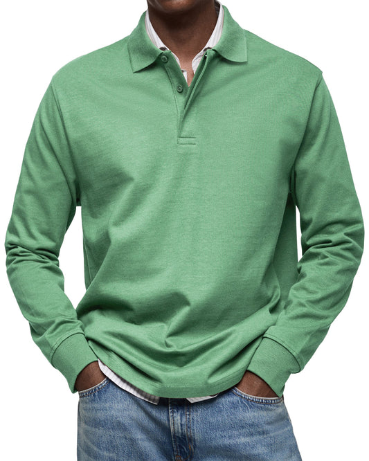 Morae-Amsterdam® | Casual Poloshirt met Lange Mouwen