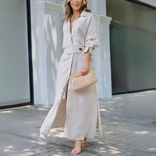 Morae-Amsterdam® | Elegante Maxi Jurk met V-Hals