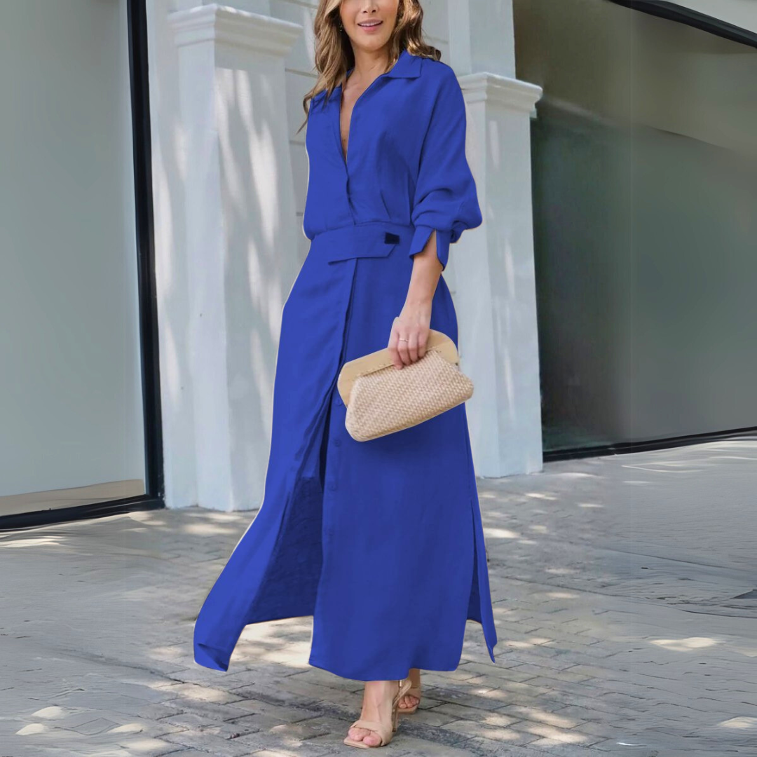 Morae-Amsterdam® | Elegante Maxi Jurk met V-Hals