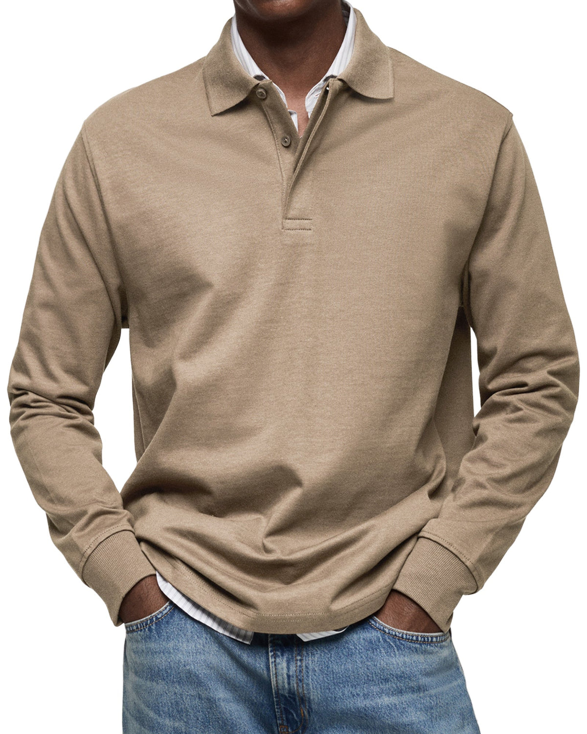 Morae-Amsterdam® | Casual Poloshirt met Lange Mouwen