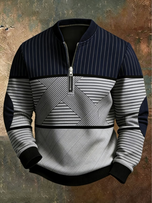 Morae-Amsterdam® | Stijlvolle Heren Trui met Halve Rits