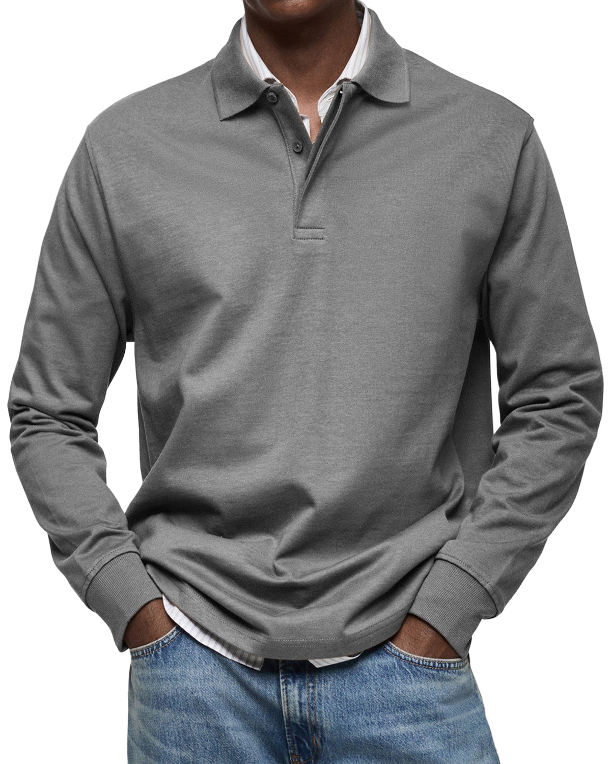 Morae-Amsterdam® | Casual Poloshirt met Lange Mouwen