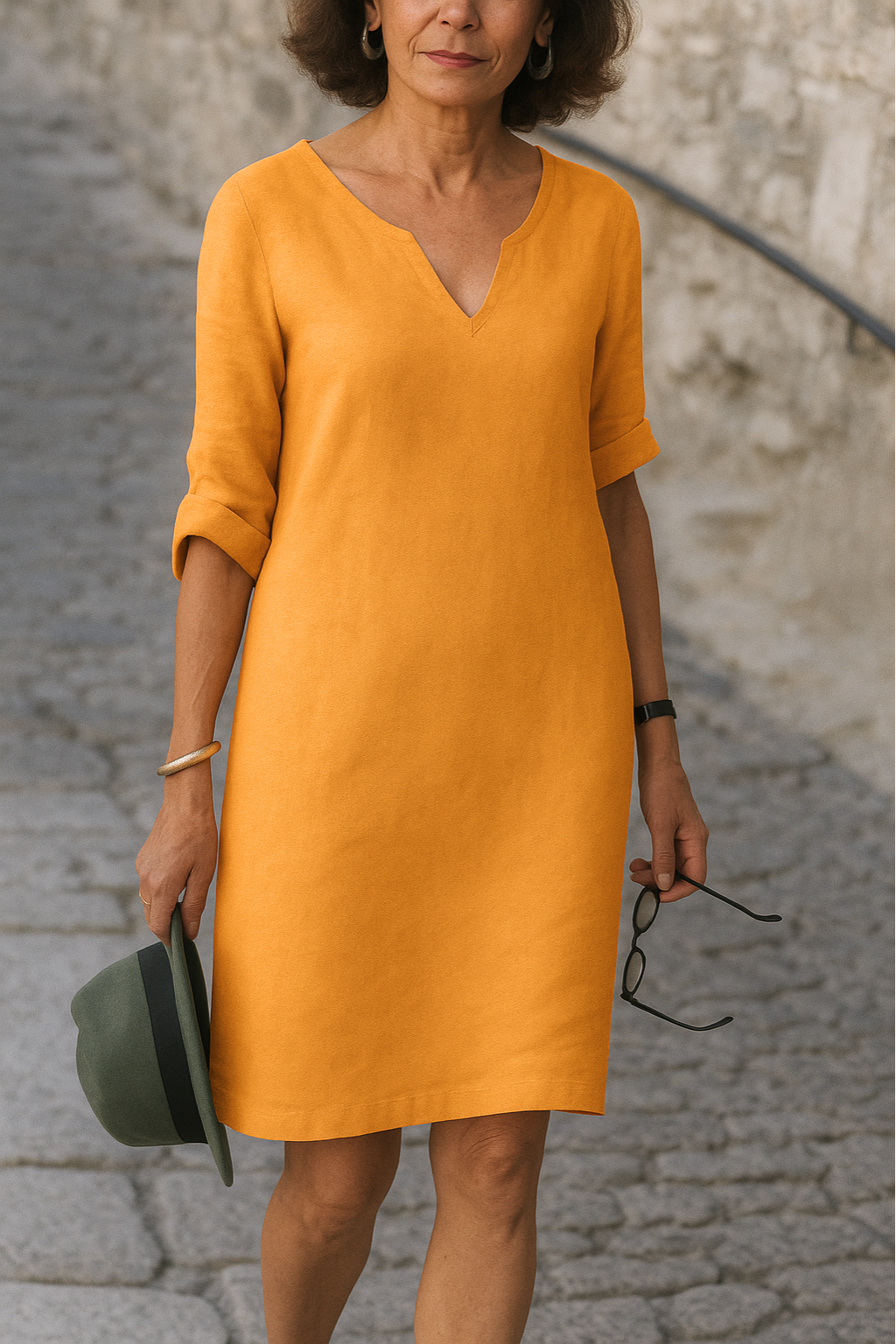 Morae-Amsterdam® | Elegante Jurk Met V-Hals