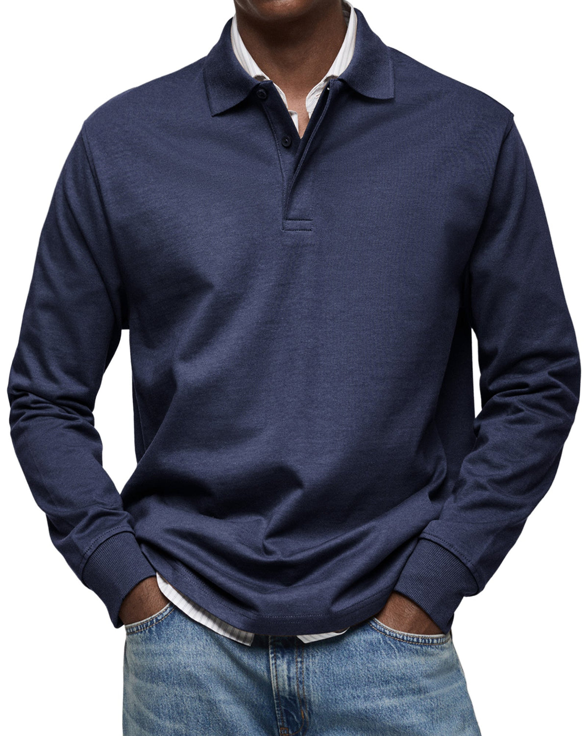 Morae-Amsterdam® | Casual Poloshirt met Lange Mouwen