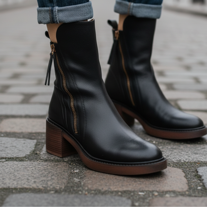 Morae-Amsterdam® | Leren Elegante & Tijdloze Laarzen
