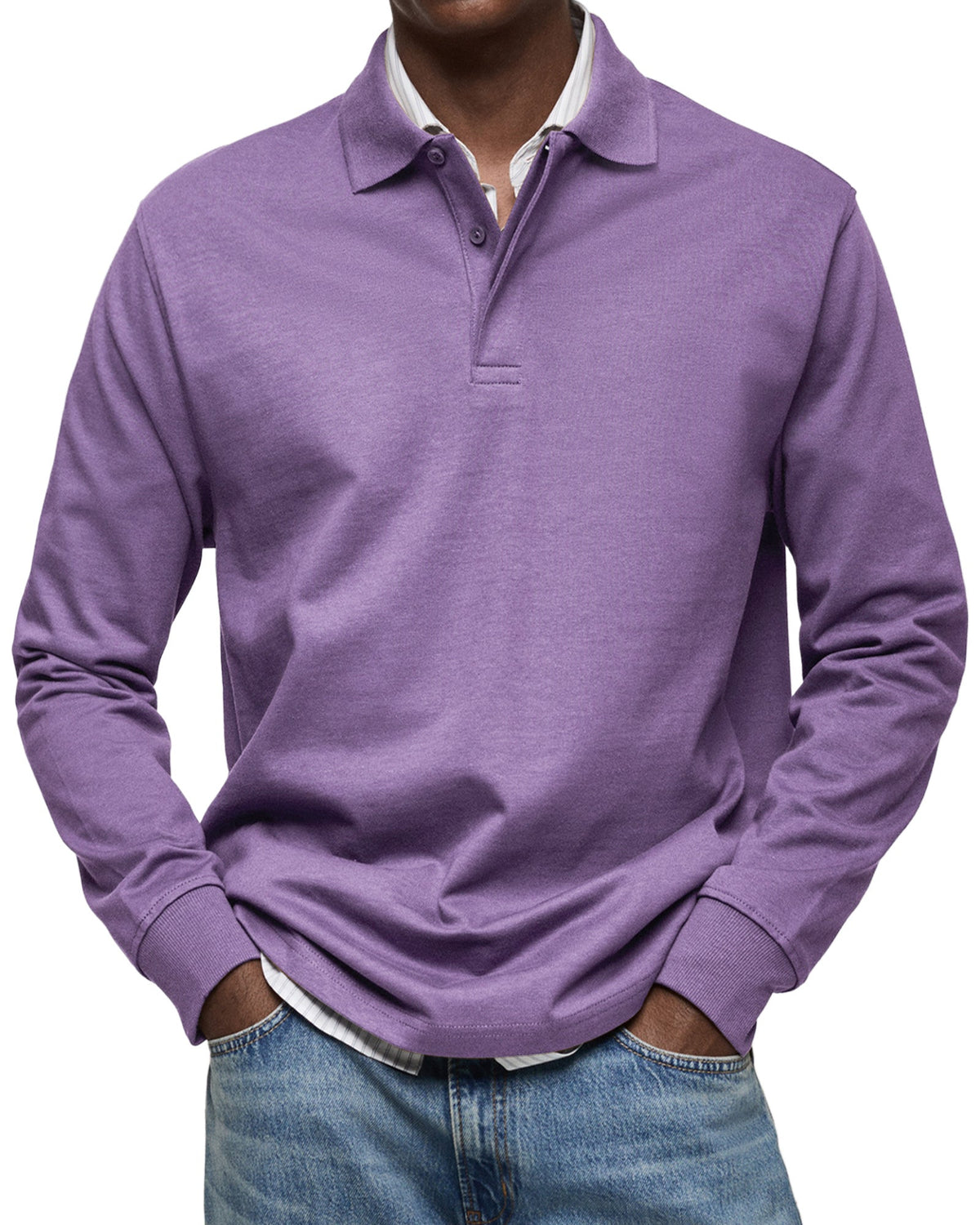 Morae-Amsterdam® | Casual Poloshirt met Lange Mouwen