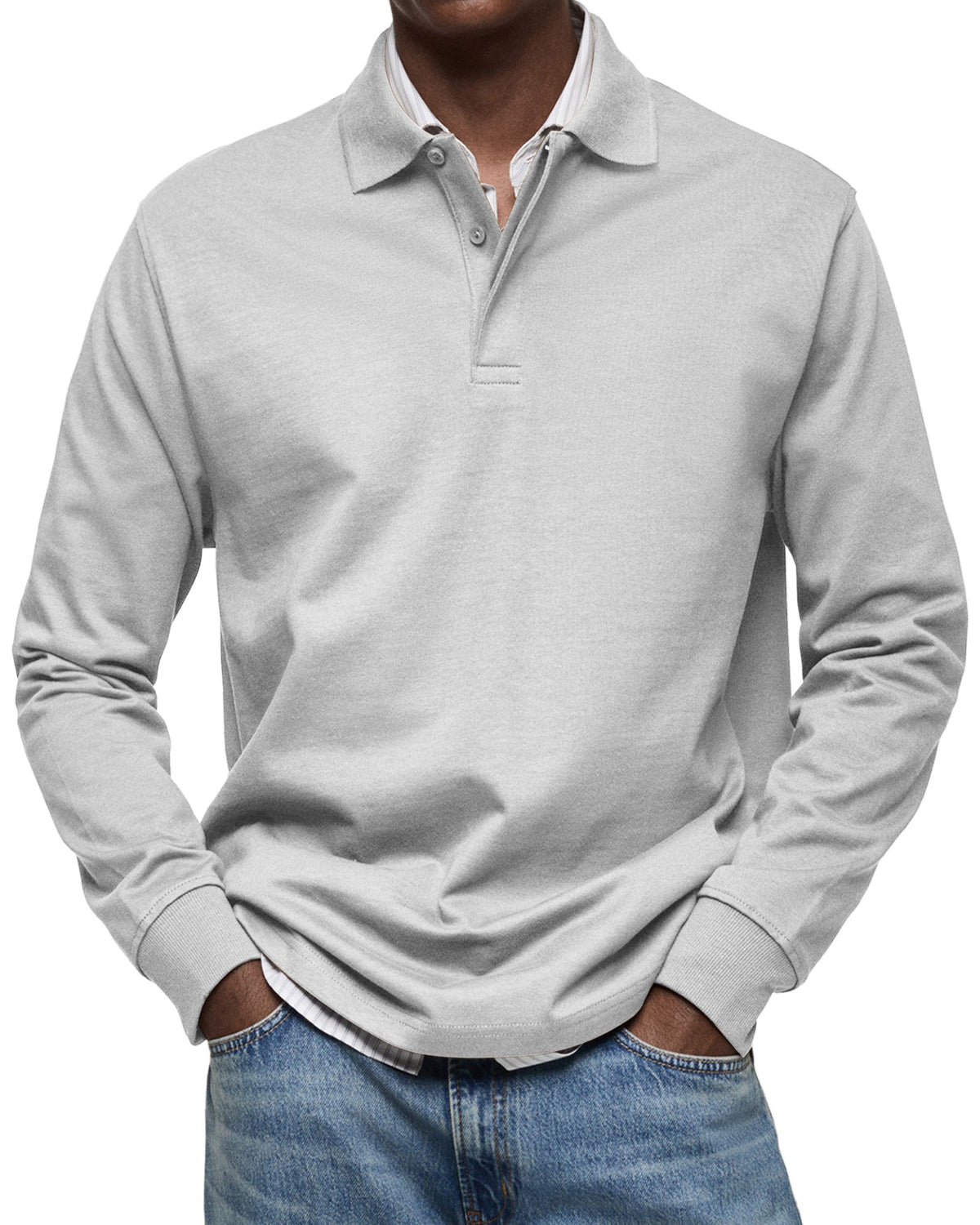 Morae-Amsterdam® | Casual Poloshirt met Lange Mouwen