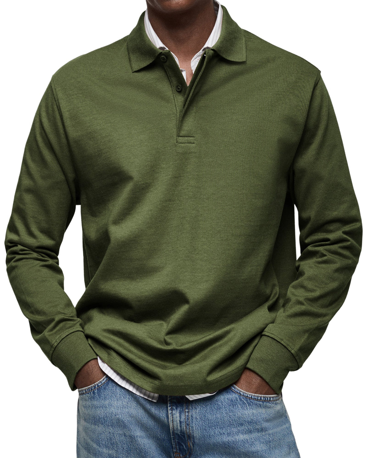 Morae-Amsterdam® | Casual Poloshirt met Lange Mouwen