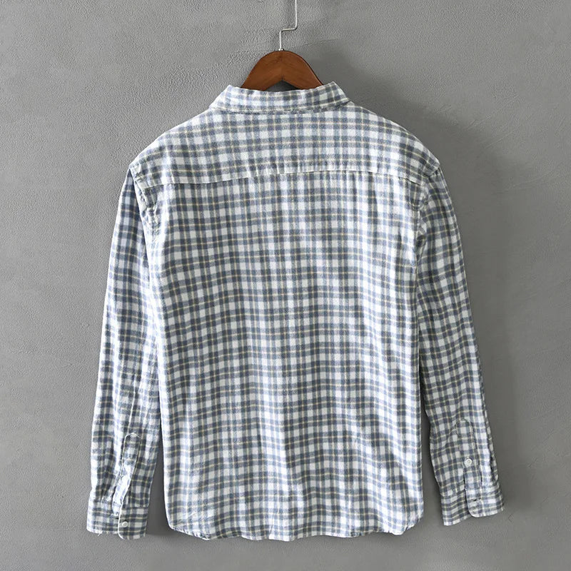 Morae-Amsterdam® | Linnen blouse met ruitpatroon