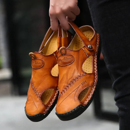 Morae-Amsterdam® | Klassieke Lederen Heren Sandalen