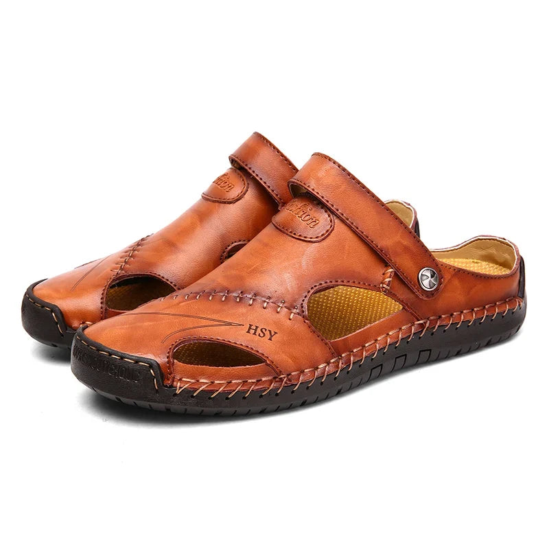 Morae-Amsterdam® | Klassieke Lederen Heren Sandalen