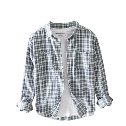 Morae-Amsterdam® | Linnen blouse met ruitpatroon