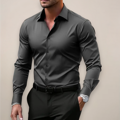 Morae-Amsterdam® | Casual Heren Overhemd Met Lange Mouwen