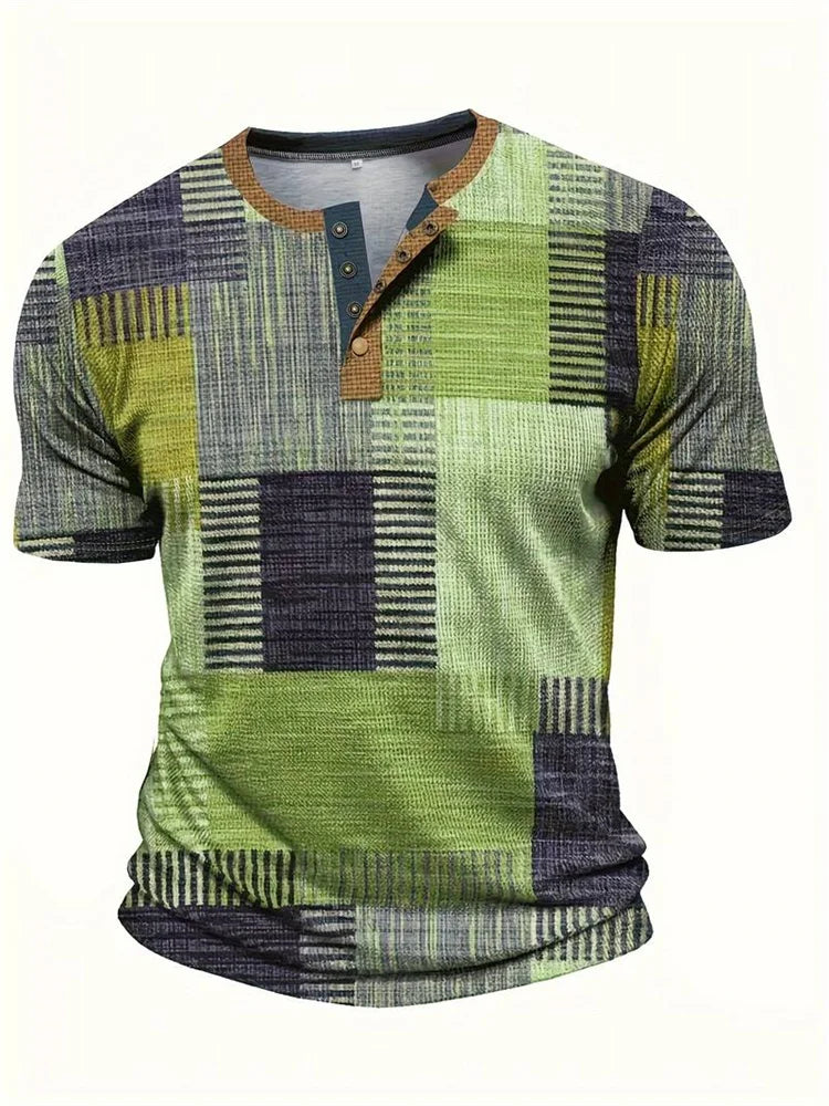 Morae-Amsterdam® | Kleurrijk Heren Shirt Met Korte Mouwen