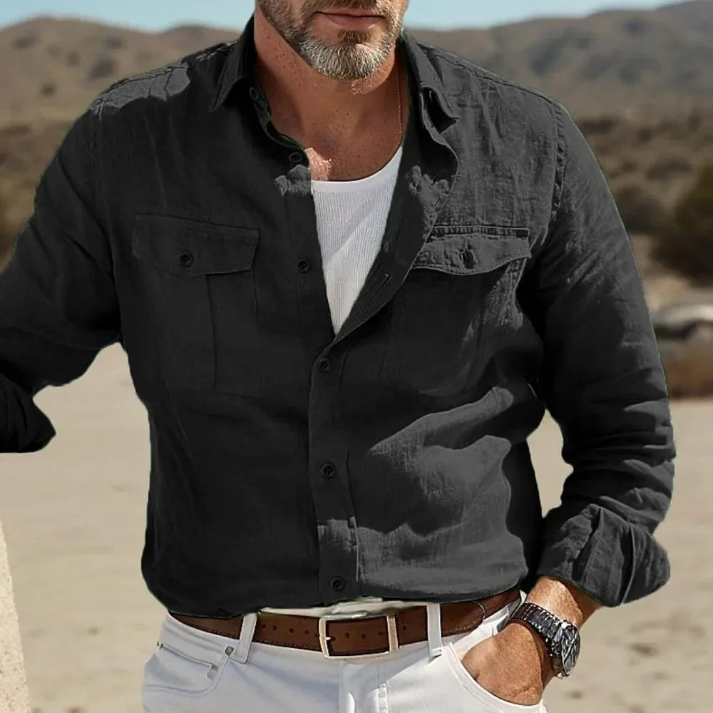 Morae-Amsterdam® | Casual Linnen Herenoverhemd