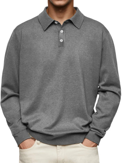 Morae-Amsterdam® | Casual Poloshirt Met Lange Mouwen