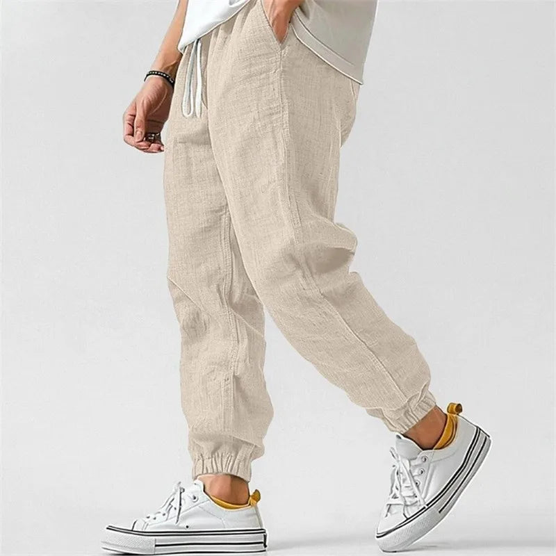 Morae-Amsterdam® | Elastische Linnen Heren Broek