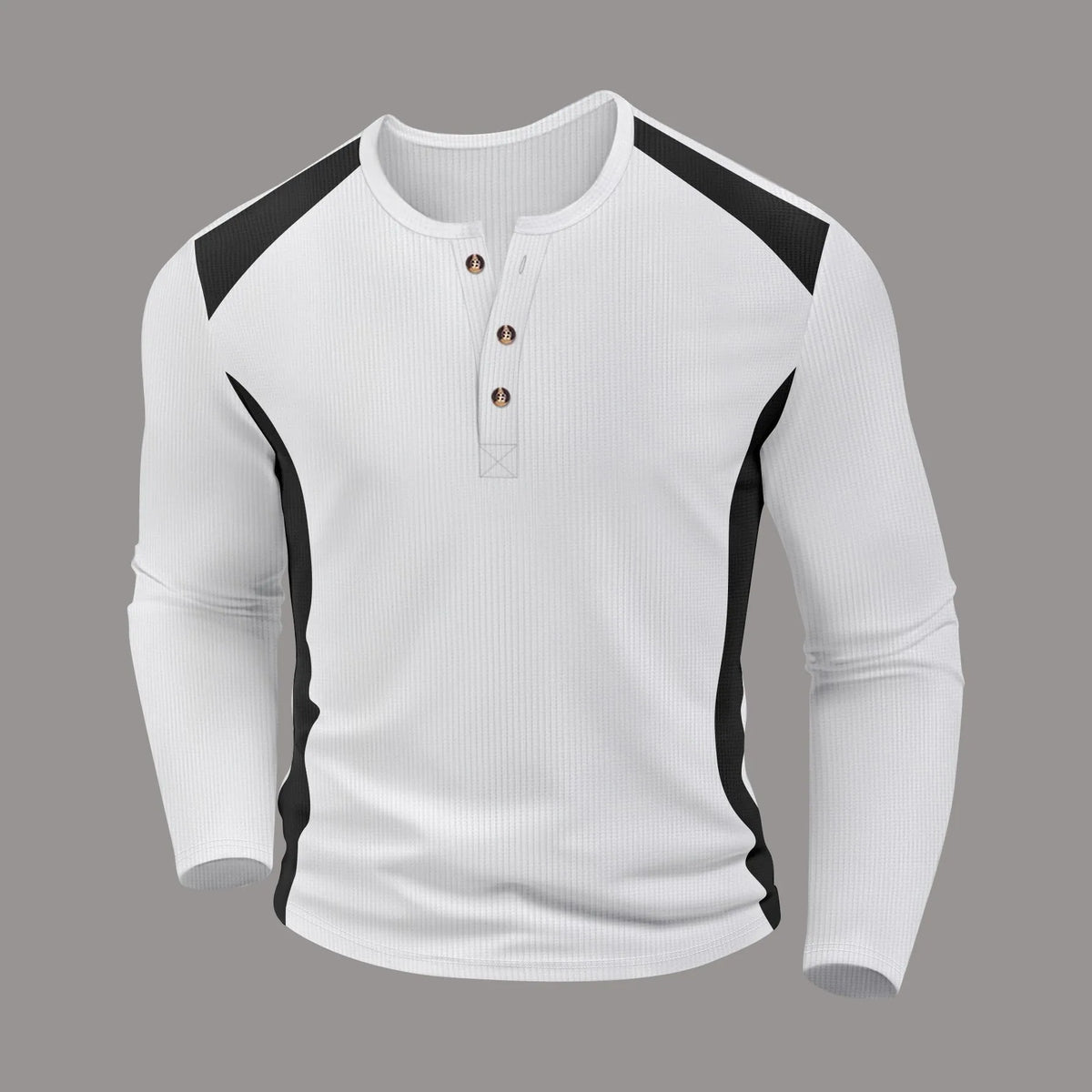 Morae-Amsterdam® | Wafelgestreept Shirt Met Lange Mouwen