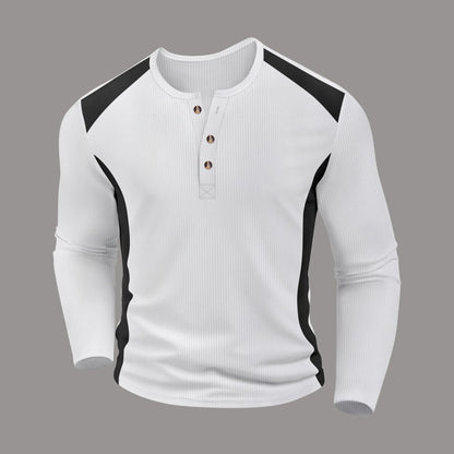 Morae-Amsterdam® | Wafelgestreept Shirt Met Lange Mouwen