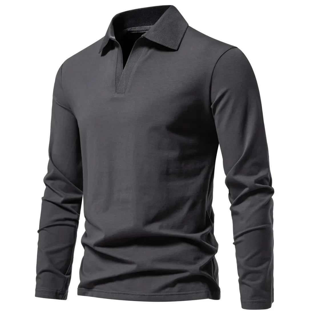 Morae-Amsterdam® | Katoenen Poloshirt Met Lange Mouwen