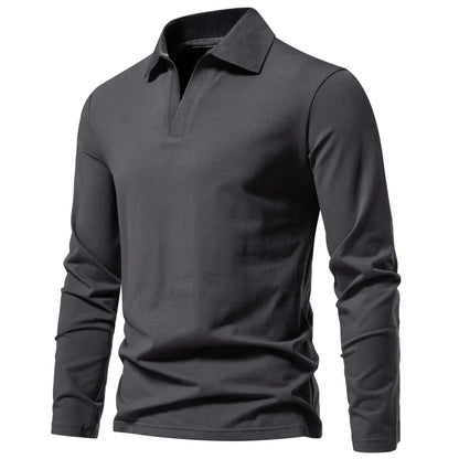 Morae-Amsterdam® | Katoenen Poloshirt Met Lange Mouwen