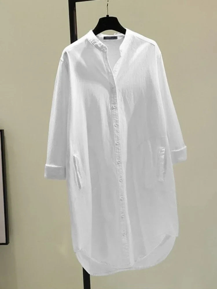 Morae-Amsterdam® | Elegante Halflange Damesblouse met Knoopsluiting