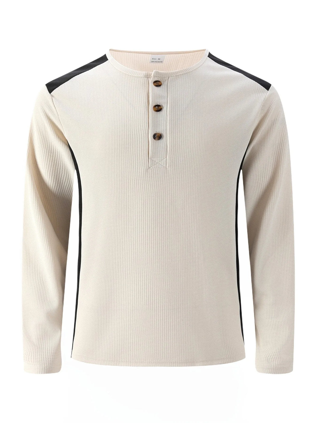 Morae-Amsterdam® | Wafelgestreept Shirt Met Lange Mouwen