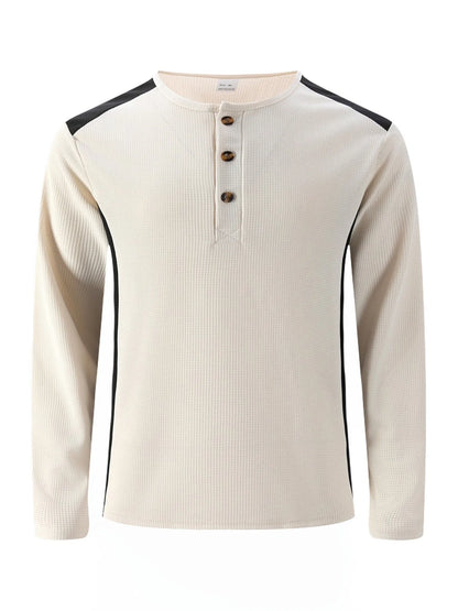 Morae-Amsterdam® | Wafelgestreept Shirt Met Lange Mouwen