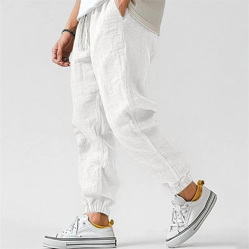 Morae-Amsterdam® | Elastische Linnen Heren Broek