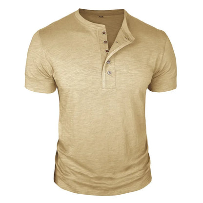 Morae-Amsterdam® | Stoer Henley T-Shirt met Korte Mouwen