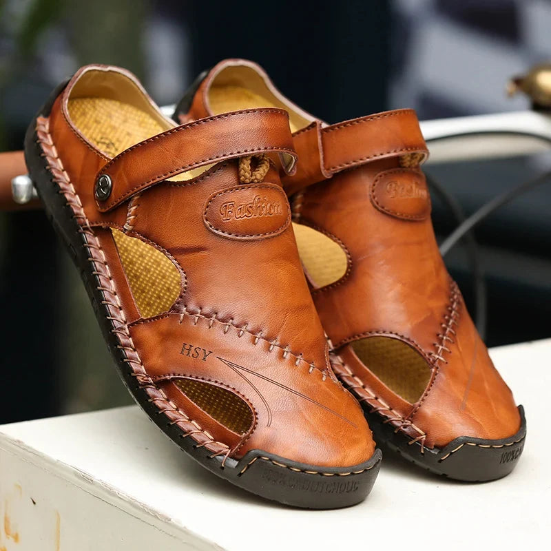 Morae-Amsterdam® | Comfortabele Klassieke Leren Heren Sandalen