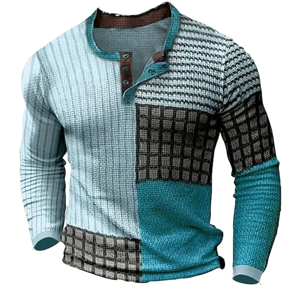 Morae-Amsterdam® | Kleurrijk Mannen Shirt Met Lange Mouwen