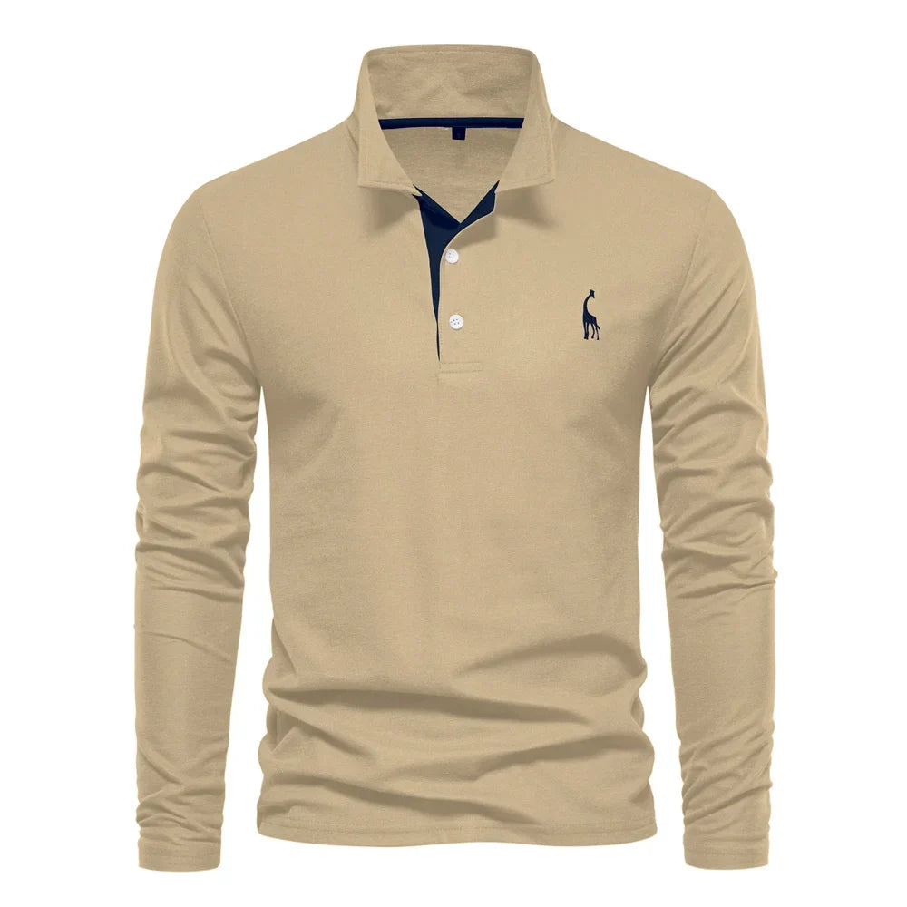 Morae-Amsterdam® | Casual Mannen Poloshirt Met Lange Mouwen
