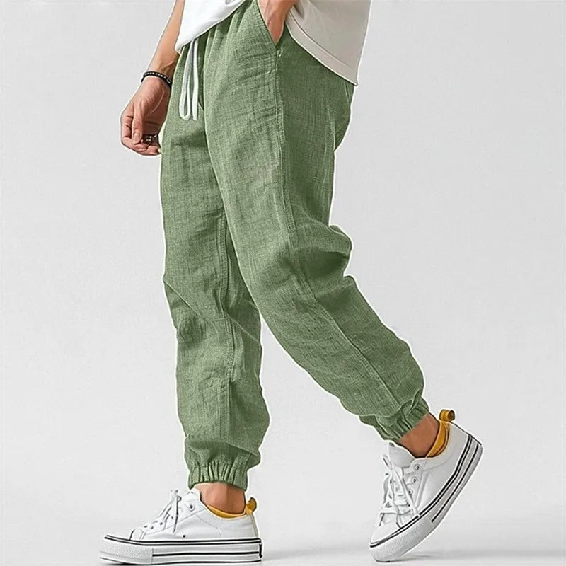 Morae-Amsterdam® | Elastische Linnen Heren Broek