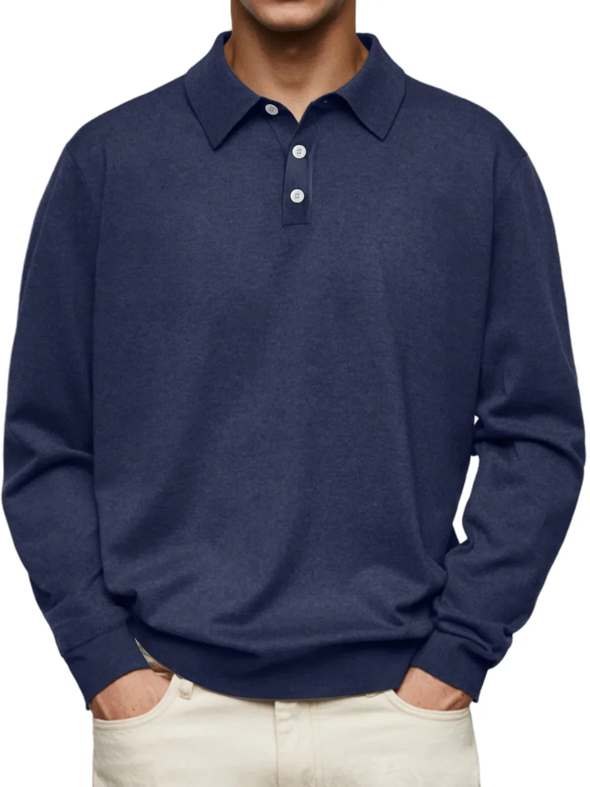 Morae-Amsterdam® | Casual Poloshirt Met Lange Mouwen