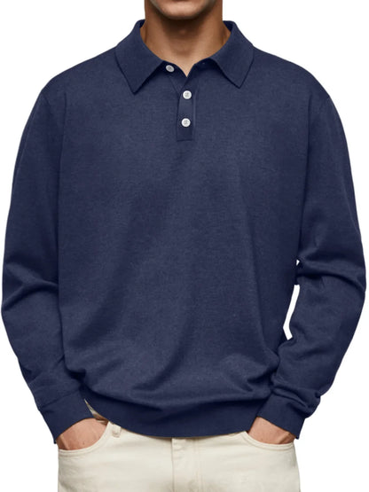 Morae-Amsterdam® | Casual Poloshirt Met Lange Mouwen