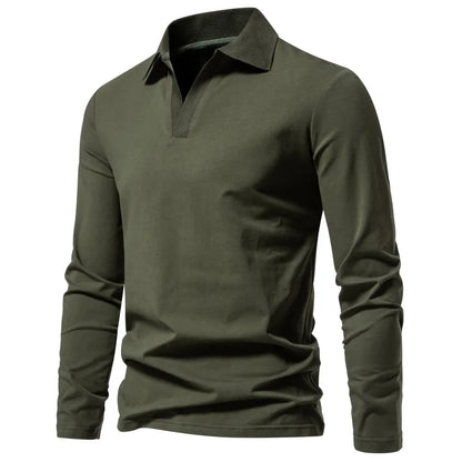 Morae-Amsterdam® | Katoenen Poloshirt Met Lange Mouwen