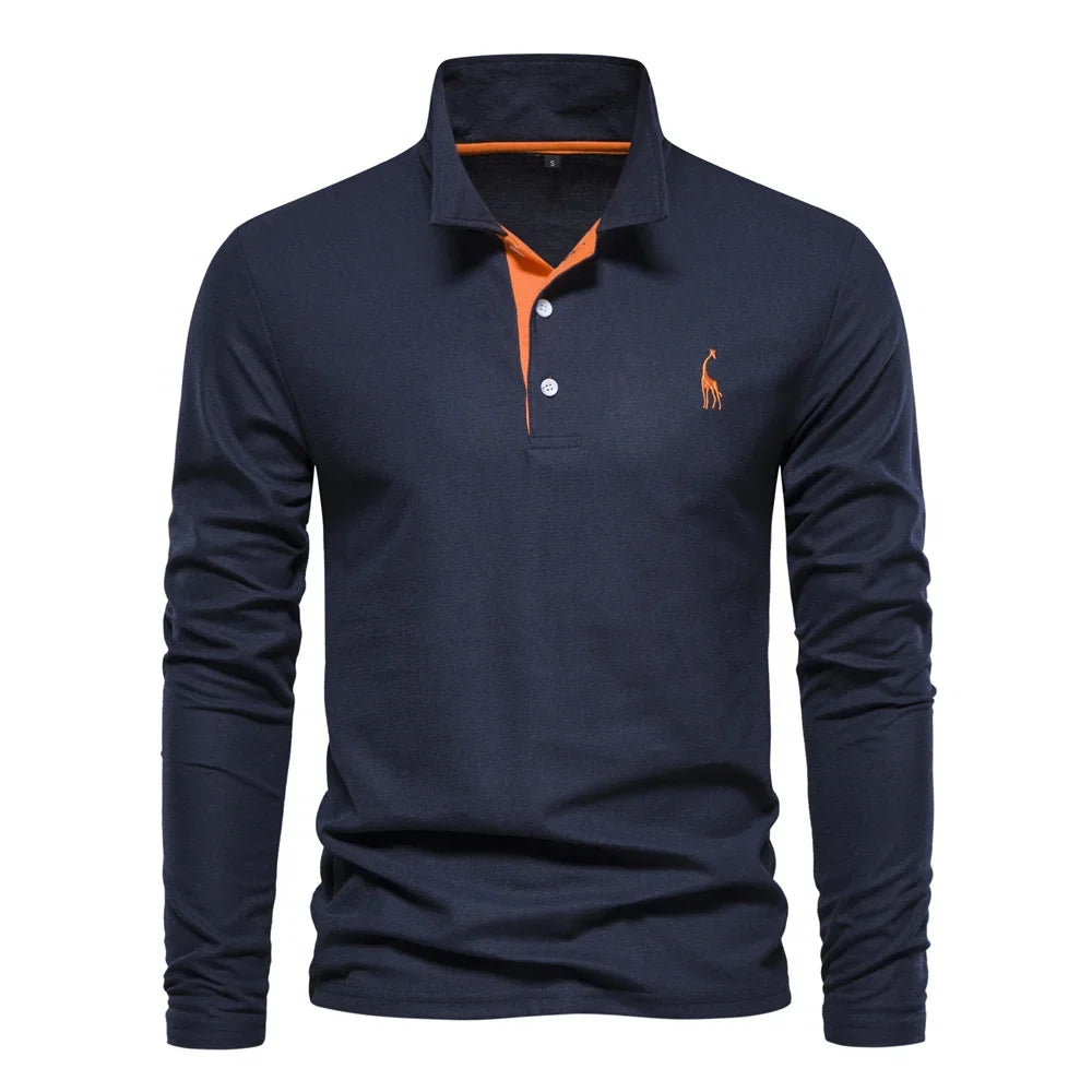 Morae-Amsterdam® | Casual Mannen Poloshirt Met Lange Mouwen