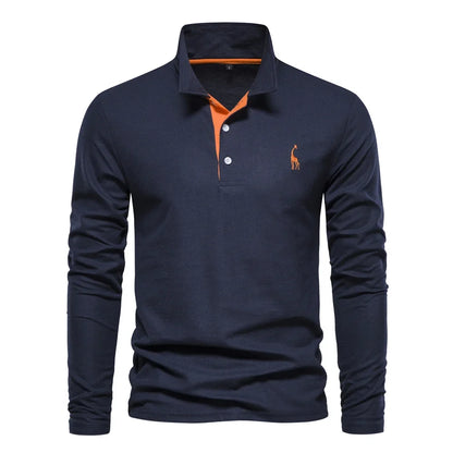 Morae-Amsterdam® | Casual Mannen Poloshirt Met Lange Mouwen