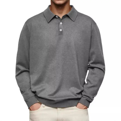 Morae-Amsterdam® | Casual Poloshirt Met Lange Mouwen