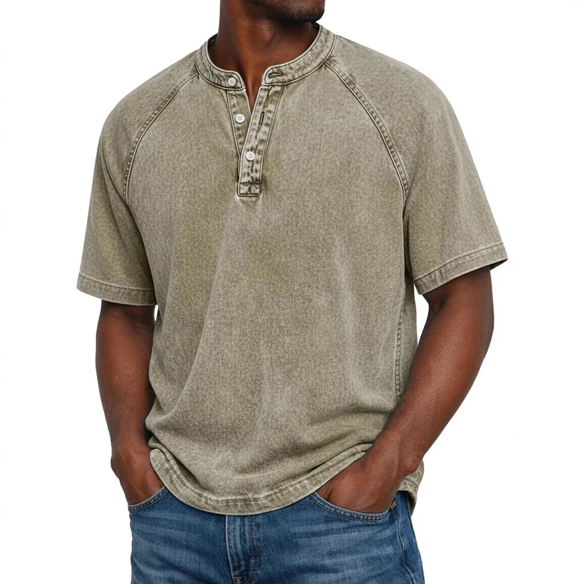 Morae-Amsterdam® | Vintage Mannen Shirt Met Knopen